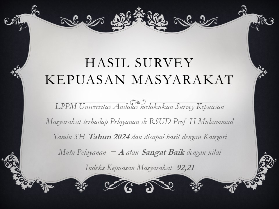 Hasil Survey Kepuasan Masyarakat Tahun 2024