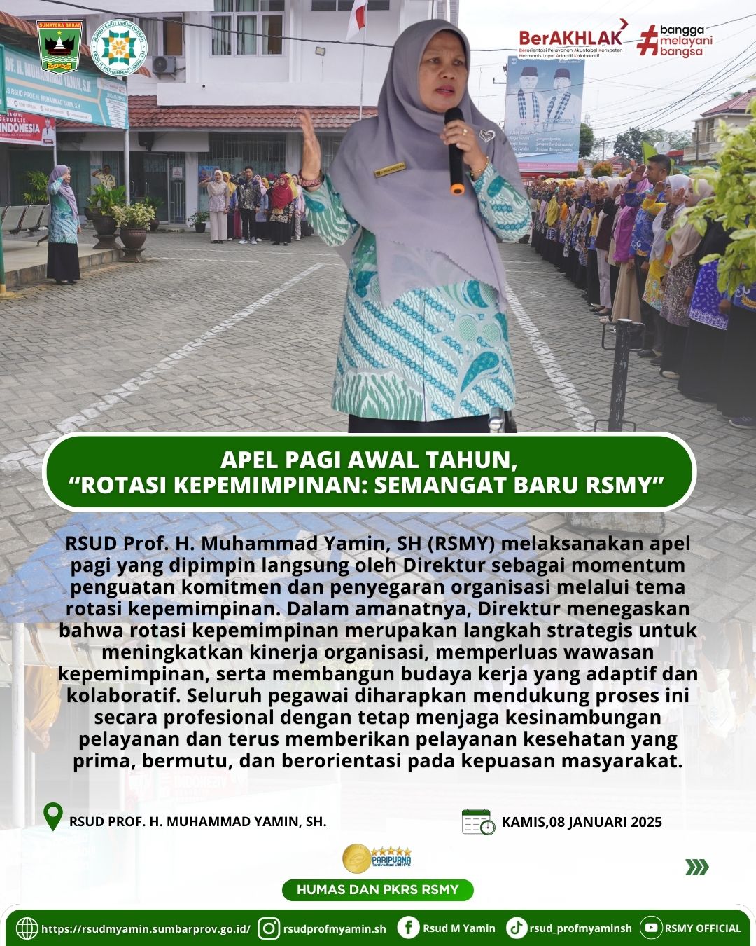 Apel Pagi Awal Tahun '' Semangat Baru RSMY''