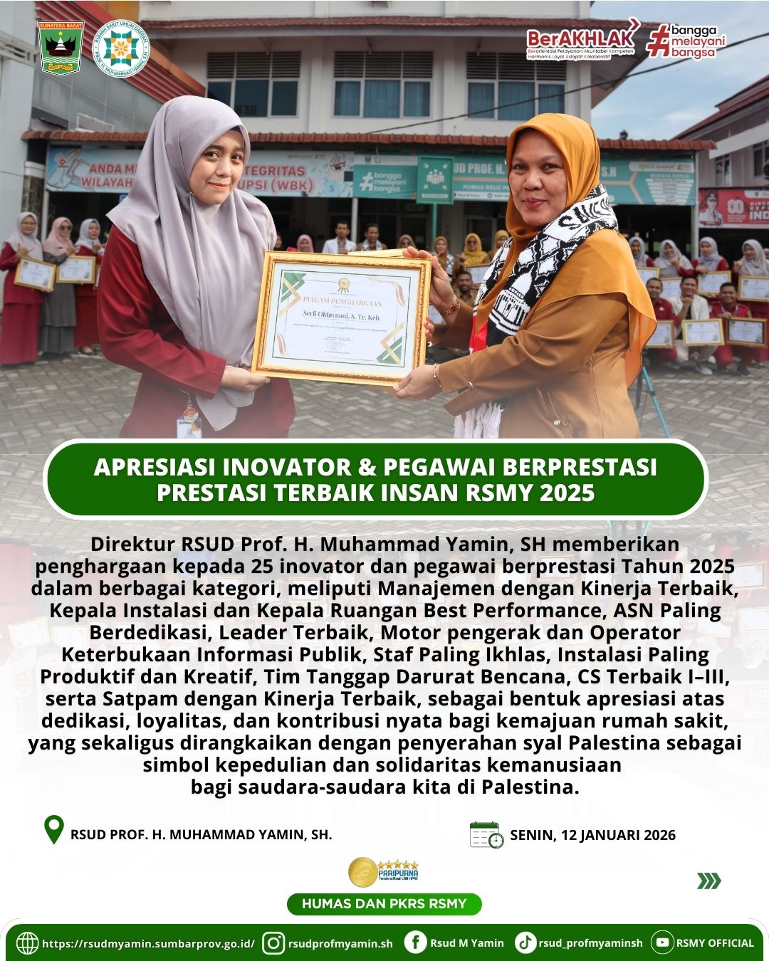 Kegiatan Pemberian Apresiasi RSMY