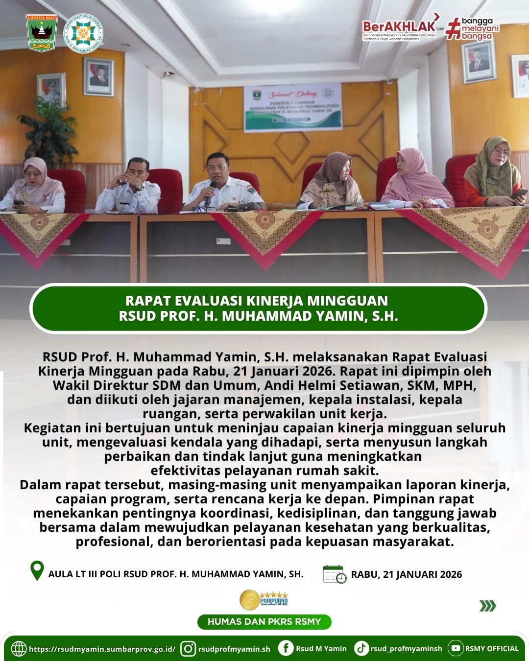 Rapat Evaluasi Mingguan