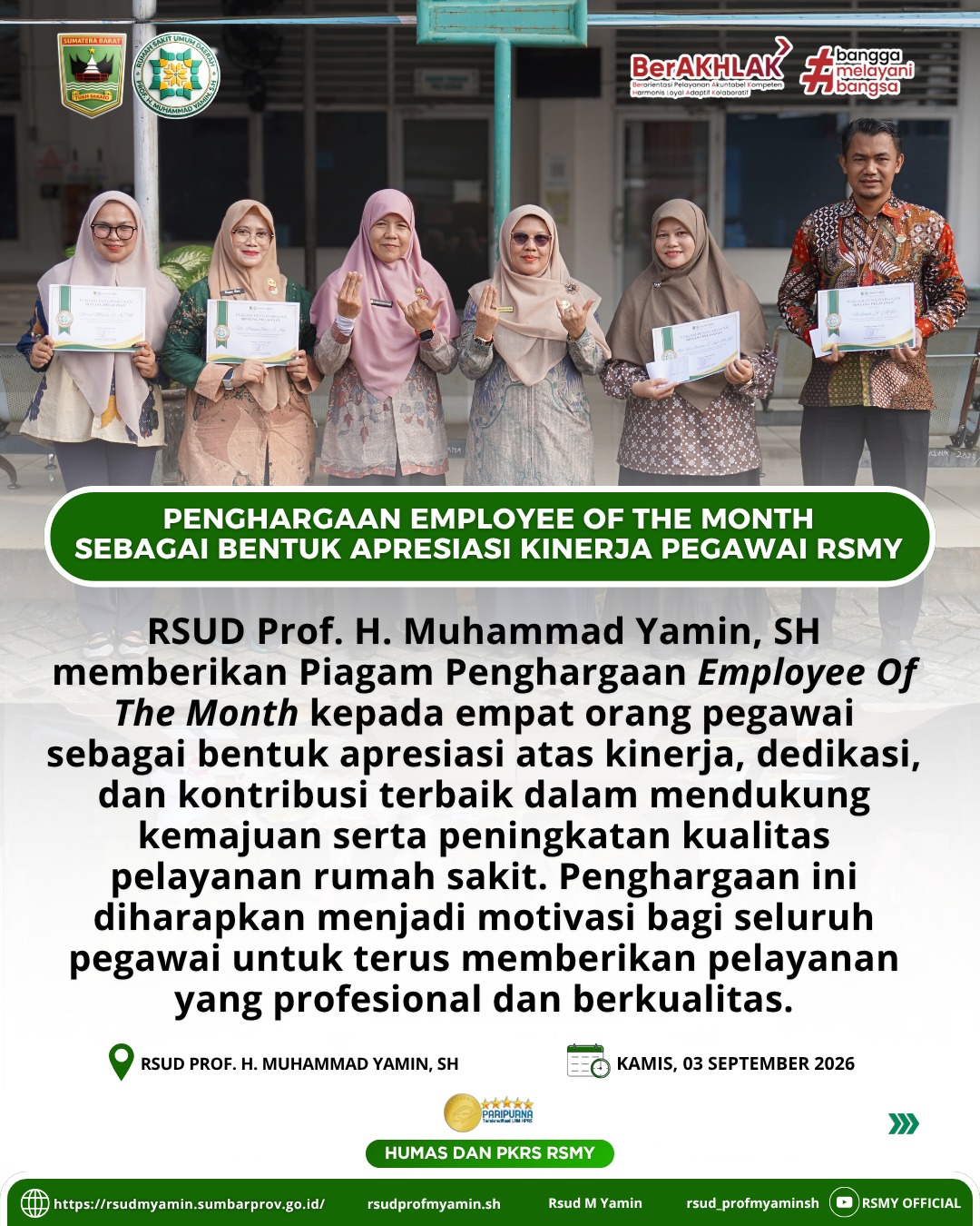 EMPLOYEE OF THE MONTH RSMY