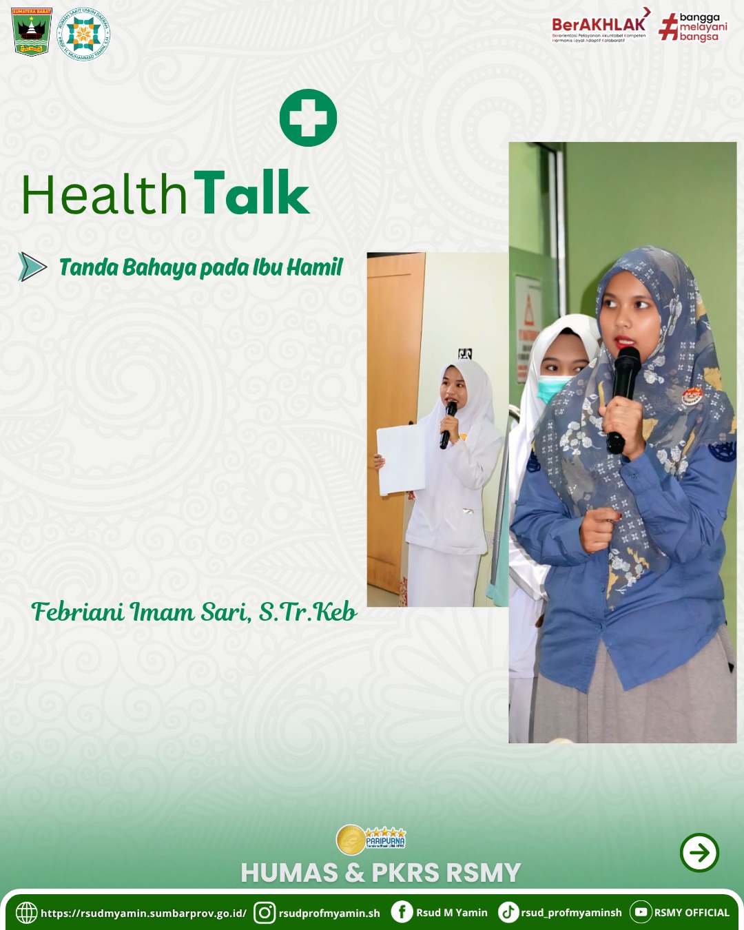 Penyuluhan kesehatan dengan tema materi :