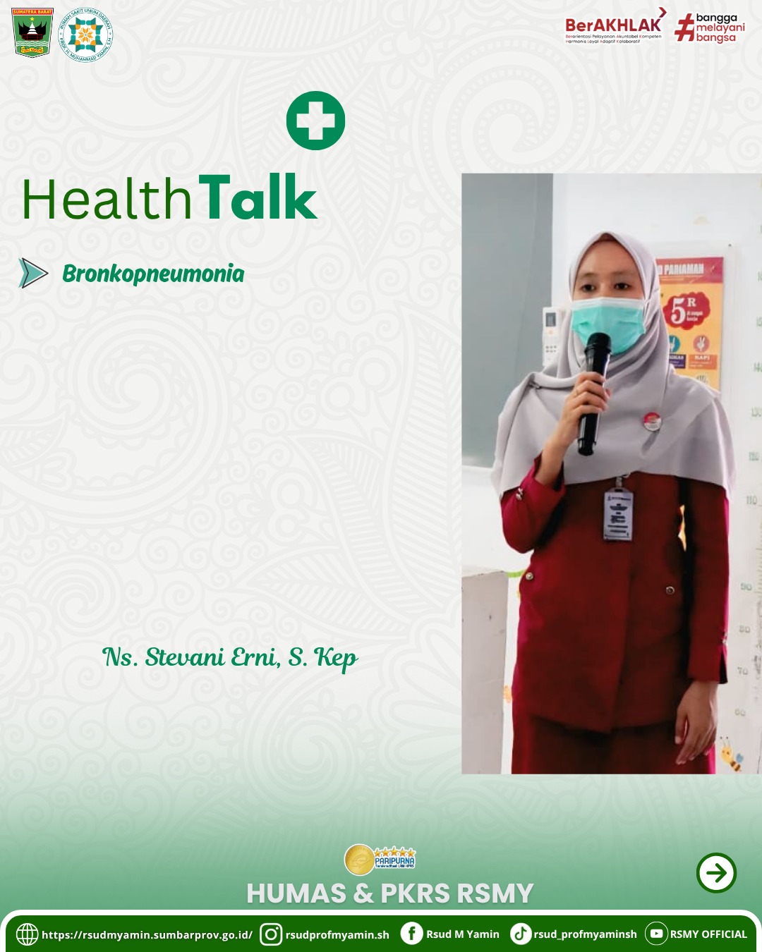 Penyuluhan kesehatan dengan tema : Bronkopneumonia