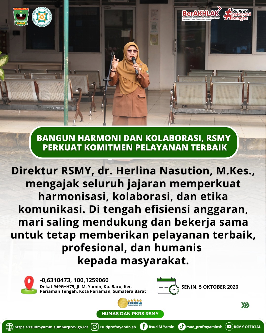 Apel Pagi Dengan Tema : Harmonisasi Dan Kolaborasi, Kunci Tetap Berikan Pelayanan Terbaik.