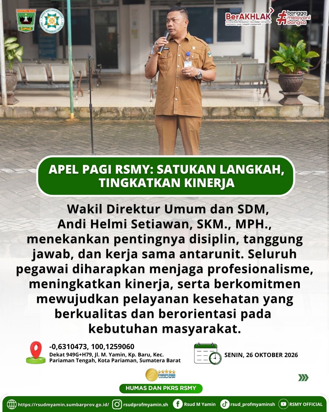 Apel Pagi Dengan Tema : Satukan Langkah, Tingkatkan Kinerja